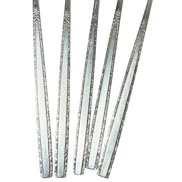 Oneida Via Roma Community Ice Tea Spoons Flatware Long Handle Stainless Vintage - Picture 4 of 7